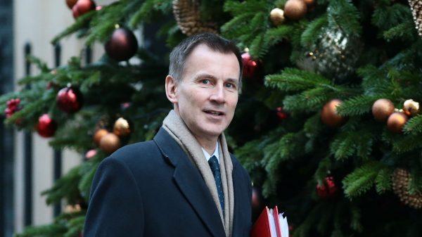 Jeremy Hunt, then foreign secretary, arrives at 10 Downing Street in London, on Dec. 4, 2018. (Jack Taylor/Getty Images)