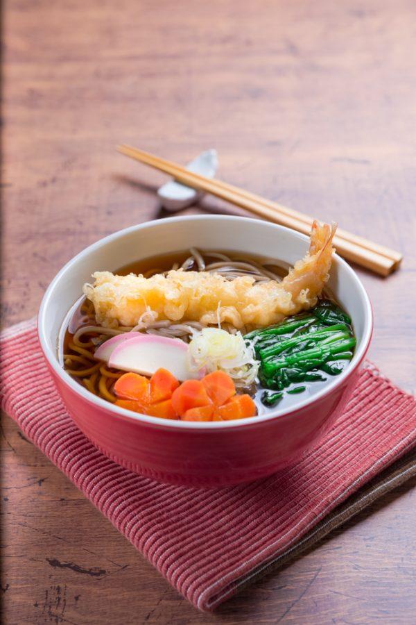 Japanese celebrate with toshikoshi-soba, or "year-crossing soba," buckwheat soba noodles served in a hot dashi broth. (Shutterstock)