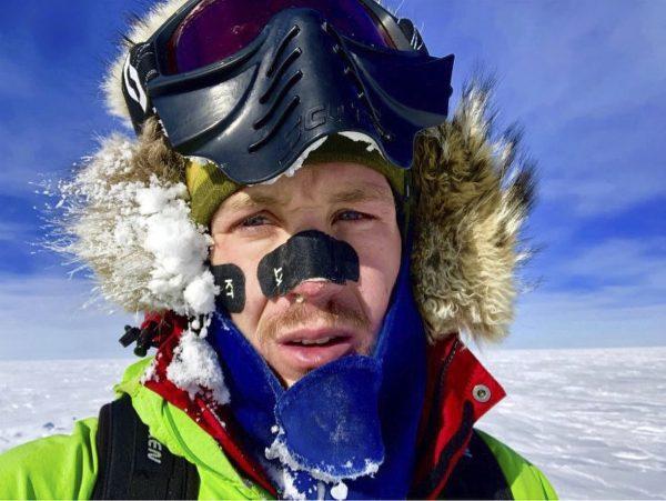 Colin O'Brady takes a selfie in Antarctica, on Dec. 9, 2018. (Colin O'Brady via AP)