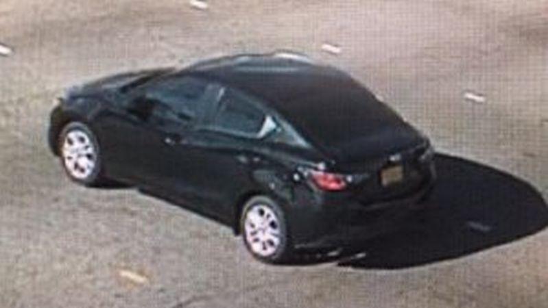 Detectives are seeking this 2019, black four-door Toyota Yaris or Scion iA in connection with the fatal shooting of a 70-year-old woman in Inglewood on Christmas Day, 2018. (Inglewood Police Department)