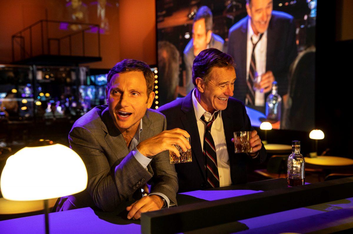 Tony Goldwyn (L) and Bryan Cranston in “Network.” (Jan Versweyveld)