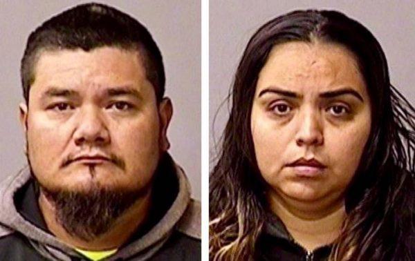 Conrado Virgen Mendoza, 34, and Ana Leyde Cervantes, 30, were arrested on Friday, Dec. 28, 2018, on suspicion of aiding and abetting Gustavo Perez Arriaga, who police say murdered Newman Police Department Cpl. Ronil Singh in Newman, Calif., on Dec. 26, 2018. (Stanislaus County Sheriff's Department)