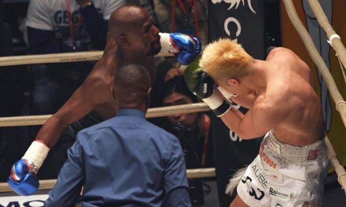 41-Year-Old Floyd Mayweather Beats a 20-Year-Old Japanese Kickboxing Champ on New Year’s Eve