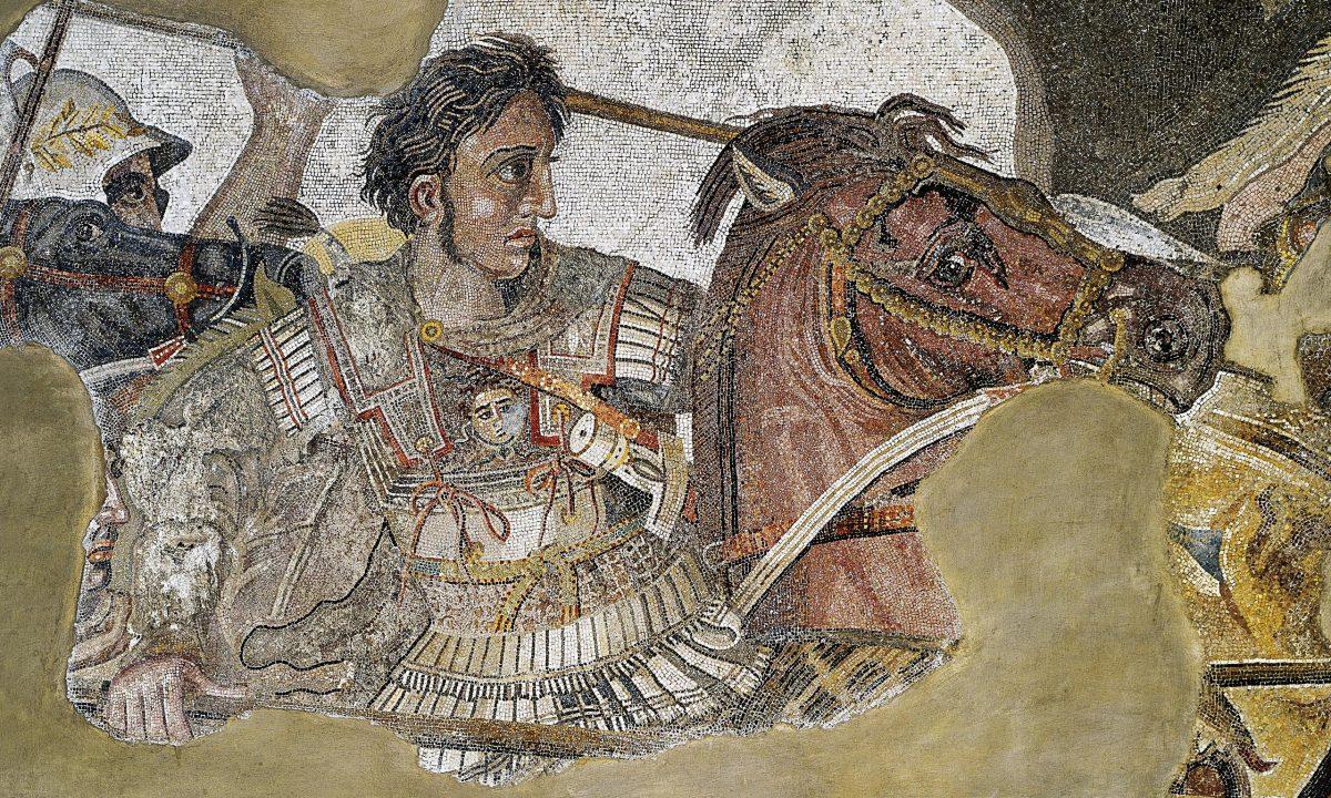 Detail of the Alexander Mosaic, showing Alexander the Great, circa 100 B.C. (Public Domain)