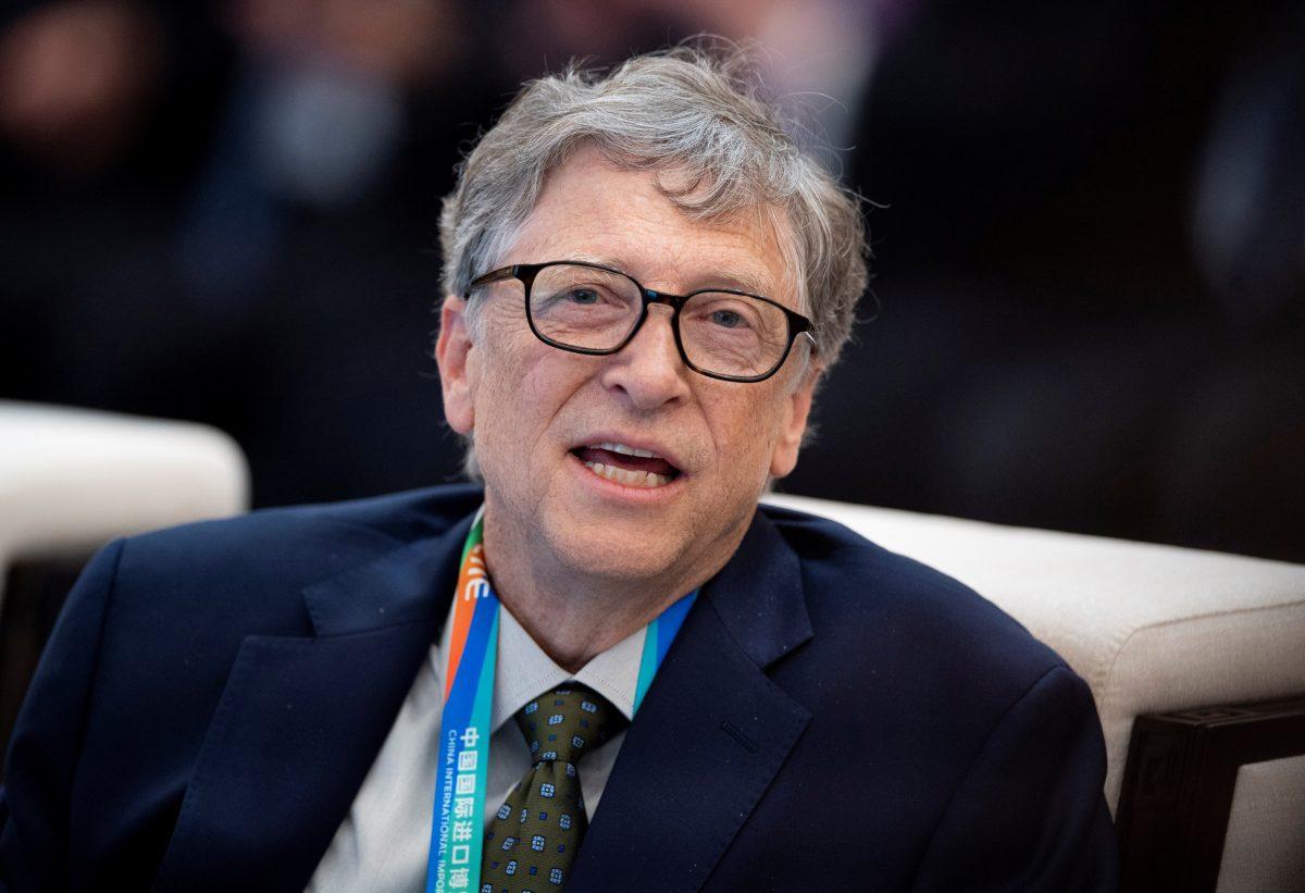 Microsoft founder Bill Gates attends a forum of the first China International Import Expo (CIIE) in Shanghai on Nov. 5, 2018. (Matthew Knight/Pool via Reuters)