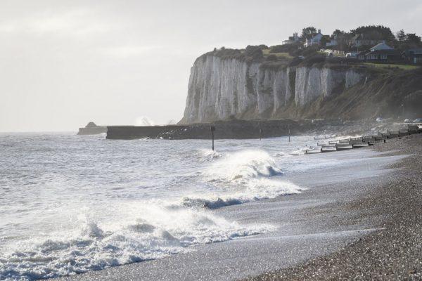 The white cliffs are seen in a general view of the coast on Jan. 2, 2019, three days after a boat carrying six men landed in Kingsdown beach, England. (Leon Neal/Getty Images)