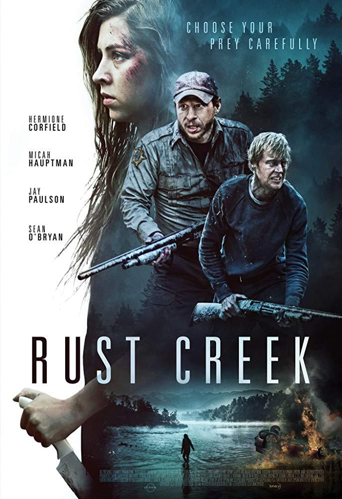 (L-R) Hermione Corfield as lost, vulnerable college girl, and Micah Hauptman and Jay Paulson as Kentucky hills meth dealers in "Rust Creek." (IFC Midnight)