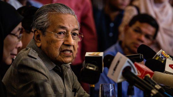 Mahathir Mohamad, chairman of 'Pakatan Harapan' (The Alliance of Hope), speaks during press conference following the 14th general election on May 10, 2018 in Kuala Lumpur, Malaysia, on May 10, 2018. (Ulet Ifansasti/Getty Images)