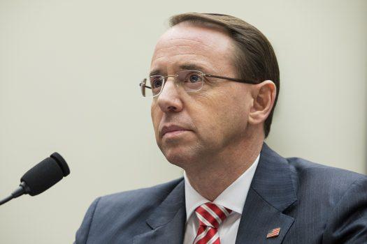 Deputy Attorney General Rod Rosenstein testifies before the House Judiciary Committee on Dec. 13, 2017. (Samira Bouaou/The Epoch Times)