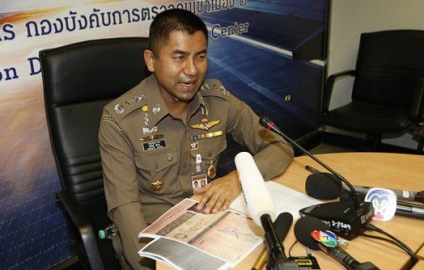 Chief of Immigration Police Maj. Gen. Surachate Hakparn talks to media about the status Rahaf Mohammed Alqunun during a press conference at the Suvarnabhumi Airport in Bangkok, on Jan. 7, 2019. (AP Photo/Sakchai Lalit)