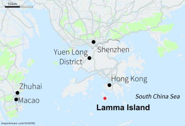 Lamma Island, hong kong, map