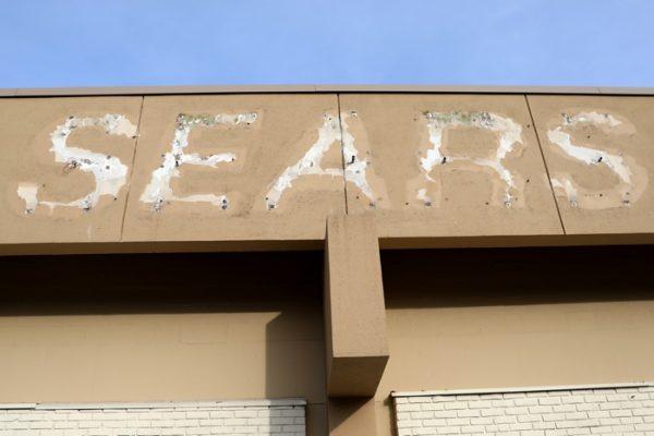 Letters remain from a removed sign outside a Sears department store one day after it closed in Nanuet, N.Y. on Jan. 7, 2019. (Mike Segar/Reuters)