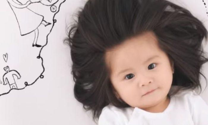 Japanese Baby Who Went Viral Over Big Hair Gets Big Modeling Job