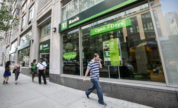 TD bank in the Chelsea neighborhood in Manhattan, New York, on July 7, 2015. (Samira Bouaou/Epoch Times)