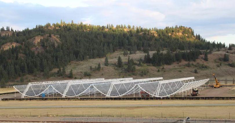 The CHIME telescope in Canada. (UBC)