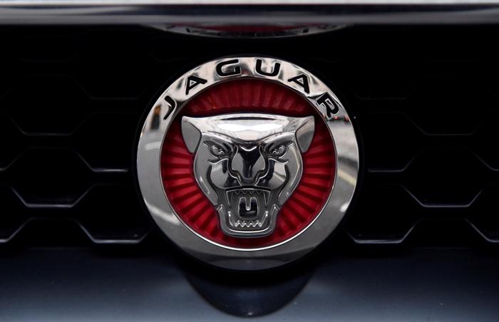 A Jaguar logo is seen on a car in central London, Britain on Jan. 10, 2019. (Toby Melville/Reuters)