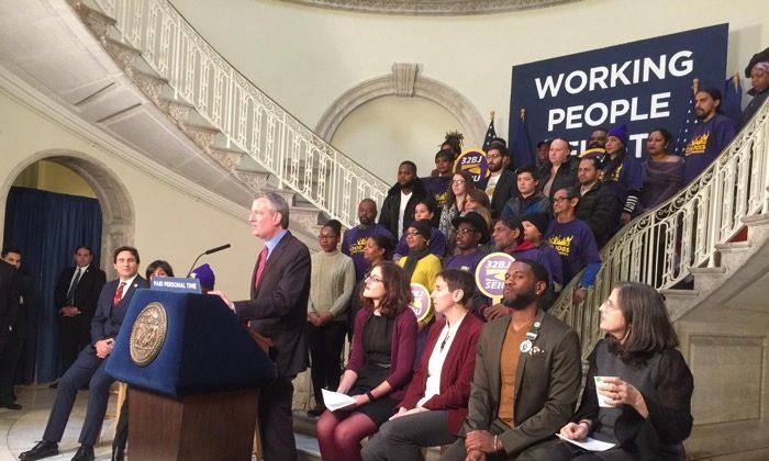 New York City Mayor Announces Bill, Guaranteed Paid Time Off