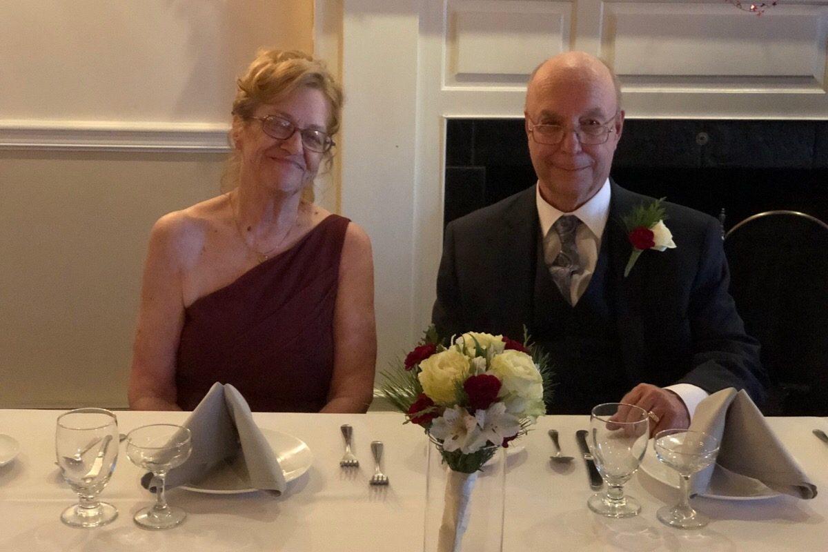 High school sweethearts Barbara Cotton and Curtis Brewer at their wedding on Jan. 5, 2019. (Barb and Curtis RV Fund/GoFundMe)