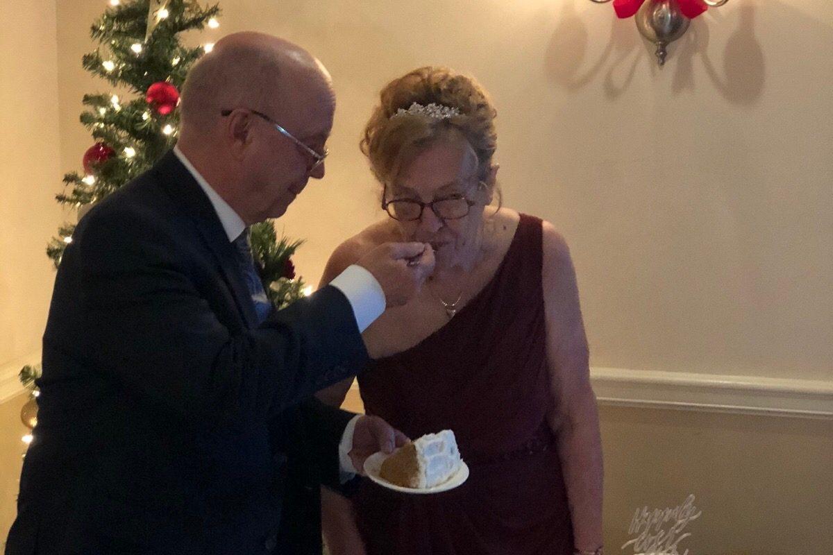 High school sweethearts Barbara Cotton and Curtis Brewer at their wedding on Jan. 5, 2019. (Barb and Curtis RV Fund/GoFundMe)