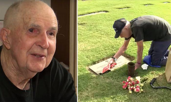 WWII Veteran, 93, Takes 3 Buses to Visit Wife’s Grave Every Day
