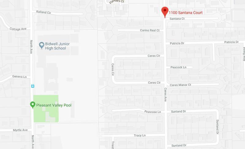The home with the drug overdoses is located just a block away from Bidwell Jr. High School in Chico, California (Google Maps)