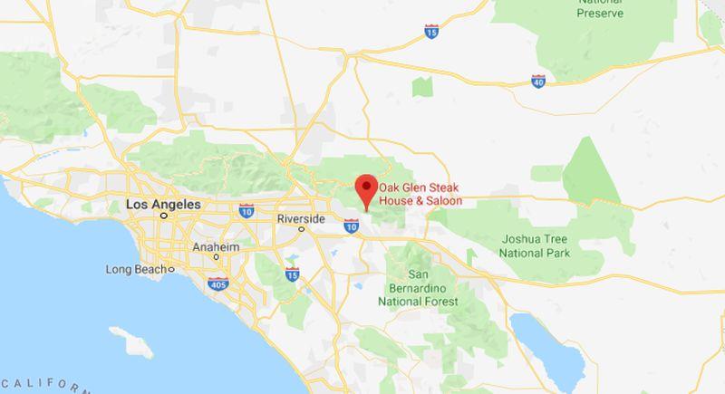 The estate is located in Oak Glen in Southern California (Google Maps)