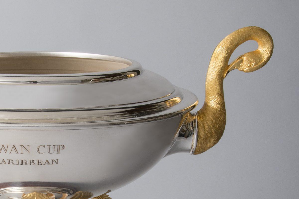 Close-up of the Swan cup, inspired by Aspreys of London. (Lorenzo Michelini/Argentiere Pagliai)