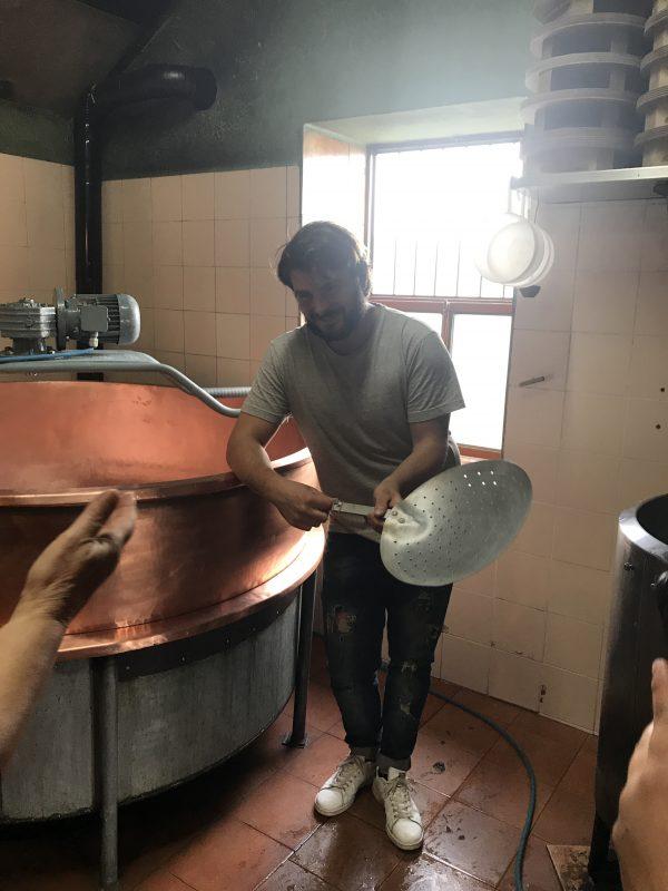 Davide Nicoli at Malga Serona after the day's cheesemaking is complete. (Kristine Jannuzzi)