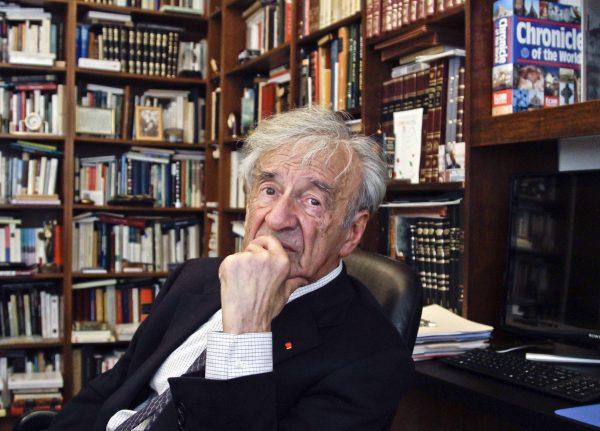 Nobel laureate and Holocaust survivor Elie Wiesel is photographed in his office in New York in this file photo from Sept. 12, 2012. Wiesel was one of Cotler's teachers and then later colleague and mentor. (AP Photo/Bebeto Matthews)