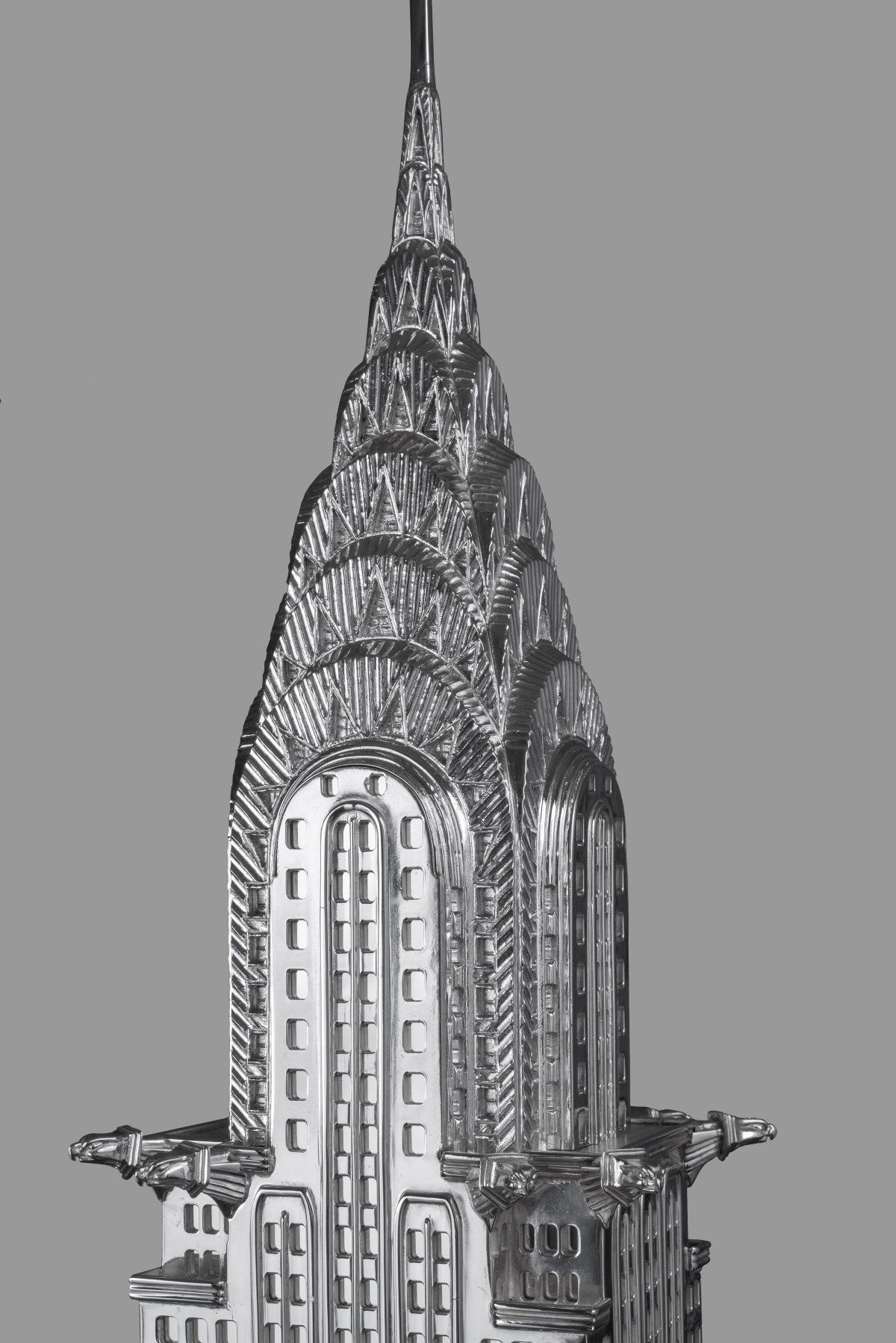 Close-up of the solid sterling silver Chrysler Building that was commissioned in 2014. (Lorenzo Michelini/Argentiere Pagliai)