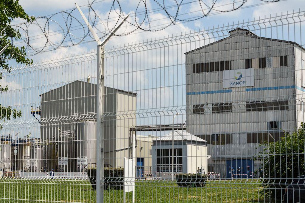 French pharma giant Sanofi's plant in Mourenx, southwestern France, is pictured on July 9, 2018 after French Environment association FNE (France Nature Environnement) announced it will soon sue Sanofy after it found that this factory which produces epileptic drug valproate (Depakine) allegedly rejects a high quantity of toxic materials in the air. (Mehdi Fedouach/AFP/Getty Images)