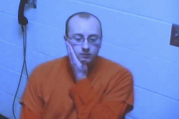 Jake Thomas Patterson, 21, who is accused of abducting 13-year-old Jayme Closs and holding her captive for three months, makes his initial court appearance, on Jan 14, 2019, via video feed from the Barron County jail during his bond hearing in Barron, Wis. Judge James Babler set his bail at $5 million. (KSTP-TV via AP, Pool)