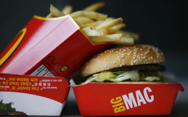 A Big Mac hamburger and french fries in London on Aug. 6, 2008. (Ben Stansall/AFP/Getty Images)