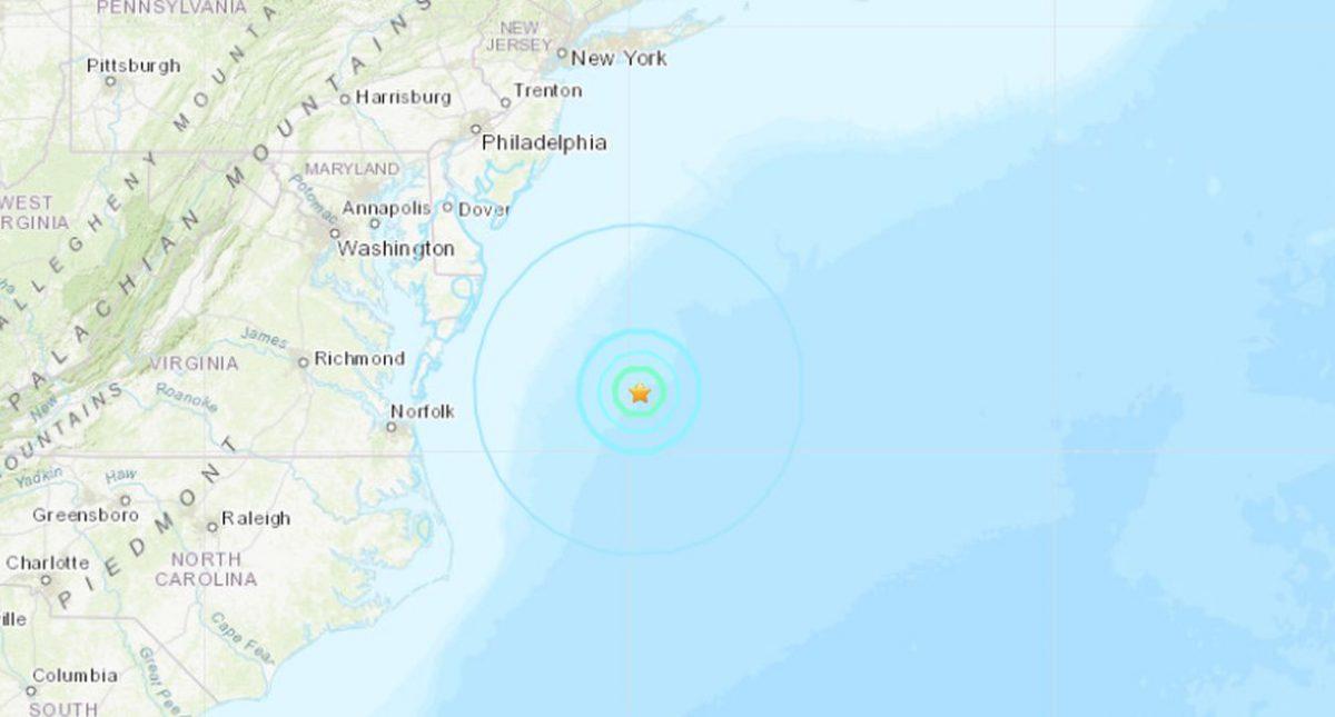 It's not clear if people in Washington D.C. or Baltimore felt the quake (USGS)