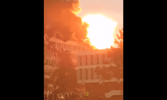 Fireball Explodes Across Roof of University in France