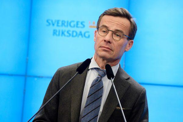 Ulf Kristersson, leader of Sweden's Moderate party, attends a press conference after his meeting with the Speaker of the parliament Andreas Norlen in Stockholm, on Jan. 14, 2019. (Anders Wiklund/AFP/Getty Images)