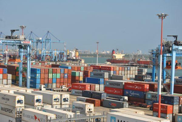 The Port of Mombasa. Media reports indicate that China is threatening to take it over if Kenya doesn't pay back its loan to build the SGR, on Jan. 15. 2019. (Dominic Kirui/Special to The Epoch Times)
