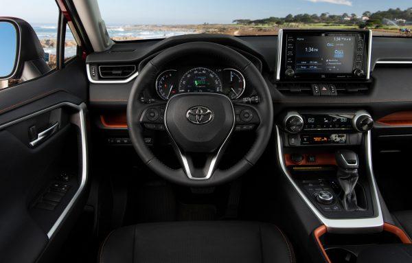 In the driver's seat of the 2019 RAV4. (Courtesy of Toyota)