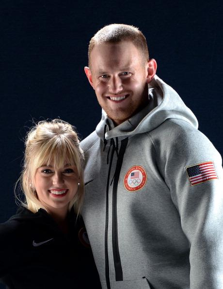 WEST HOLLYWOOD, CA - APRIL 25: Figure skaters Caydee Denney and John Coughlin pose for a portrait during the USOC Portrait Shoot on April 25, 2013 in West Hollywood, California. (Harry How/Getty Images)