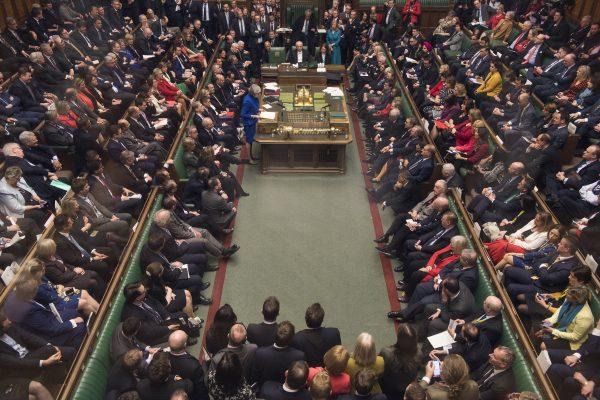 In the House of Commons, after MPs rejected a no-confidence vote against the government, in London, on Jan. 16, 2019. (Mark Duffy/UK Parliament/AP)