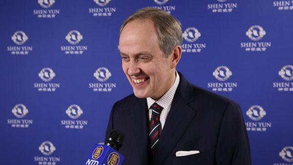 Prince Jean d'Orléans, the Duke of Vendôme, attended the first performance of the Shen Yun Performing Arts company in Paris on Jan. 16, 2019, at the Palais des Congrès. (NTD Television)