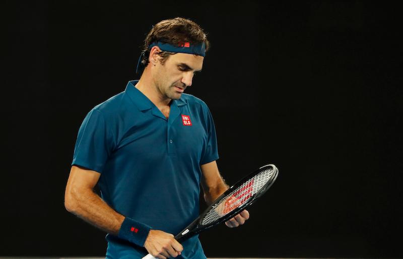 Switzerland’s Roger Federer during the match against Greece’s Stefanos Tsitsipas at the Australian Open in Melbourne, on Jan. 20, 2019. (Reuters/Adnan Abidi)
