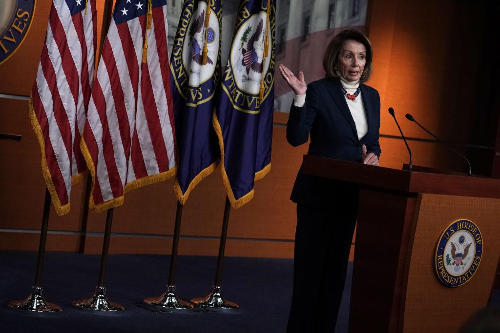 Speaker of the House Rep. Nancy Pelosi (D-Calif.) speaks during a weekly news conference Jan. 17, 2019 on Capitol Hill in Washington. (Alex Wong/Getty Images)