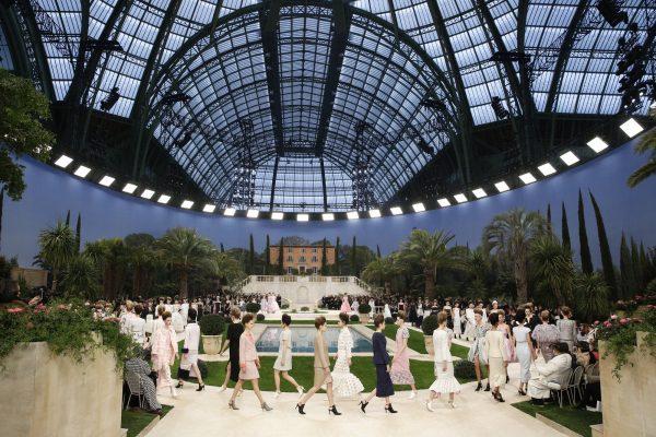 Models wear creations for the Chanel Spring/Summer 2019 Haute Couture fashion collection presented in Paris, on Jan. 22, 2019. (Christophe Ena/AP Photo)