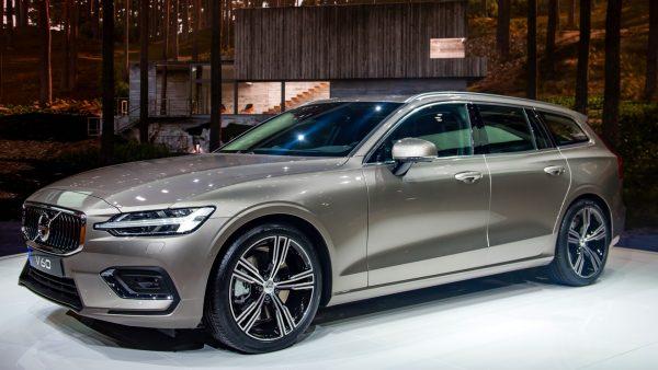 Volvo V 60 is displayed at the 88th Geneva International Motor Show in Geneva, Switzerland, on March 6, 2018. (Robert Hradil/Getty Images)