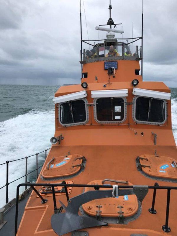 A lifeboat searches the English Channel for missing footballer Emiliano Sala on Jan. 22, 2019. (Guernsey Police)