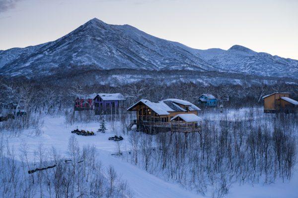 Balakhovskii’s Snow Valley Lodge at sunset. (Maxim Balakhovskii)