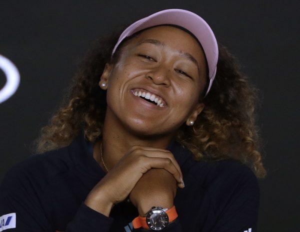 Japan's Naomi Osaka answers questions at a press conference after defeating Petra Kvitova of the Czech Republic in the women's singles final at the Australian Open tennis championships in Melbourne, Australia, on Jan. 27, 2019. (Mark Schiefelbein/AP Photo/)