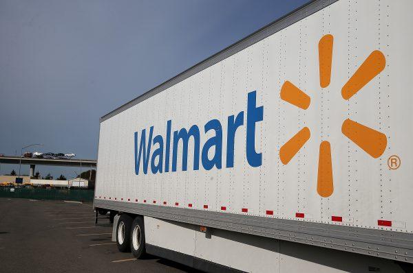 A Walmart truck sits outside of a Walmart store in San Lorenzo, Calif., on Feb. 20, 2014. (Justin Sullivan/Getty Images)
