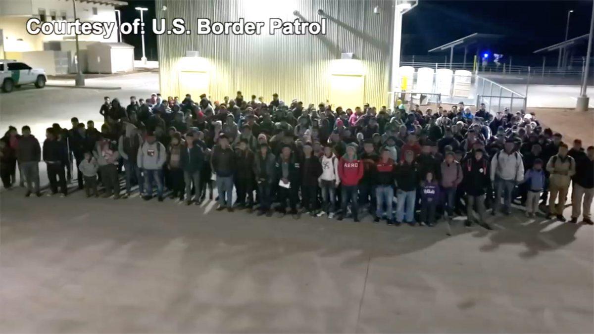 A group of apprehended illegal migrants who attempted to cross over into the U.S. (U.S. Border Patrol)